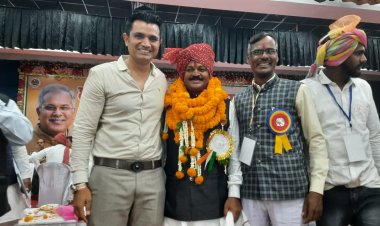 प्रदेश धीवर समाज के शपथ ग्रहण समारोह में शामिल हुए चिन्मय दावड़ा।