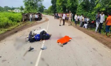 डोंगरगढ़ में हादसा : पिकअप और बाइक में टक्कर, मां बम्लेश्वरी के दर्शन कर लौट रहे 2 युवकों की मौत
