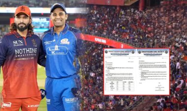 रायपुर में IPL मैच के दौरान दर्शकों से ओवरचार्जिंग का आरोप: छत्तीसगढ़ सिविल सोसायटी ने वित्त मंत्री से की शिकायत, RCB और BCCI के खिलाफ की कार्रवाई की मांग